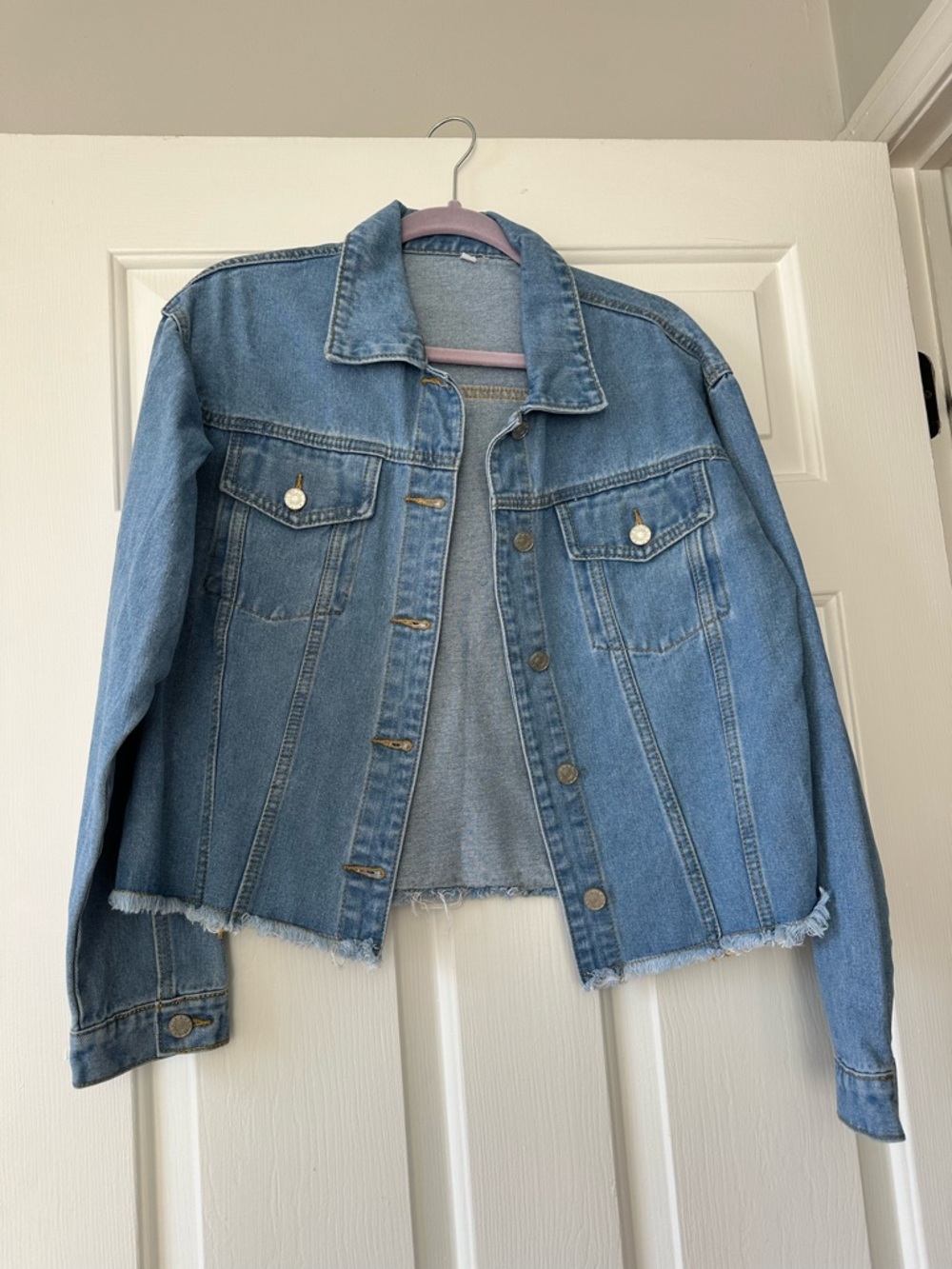 Amazon Light Blue Cropped Denim Jacket
